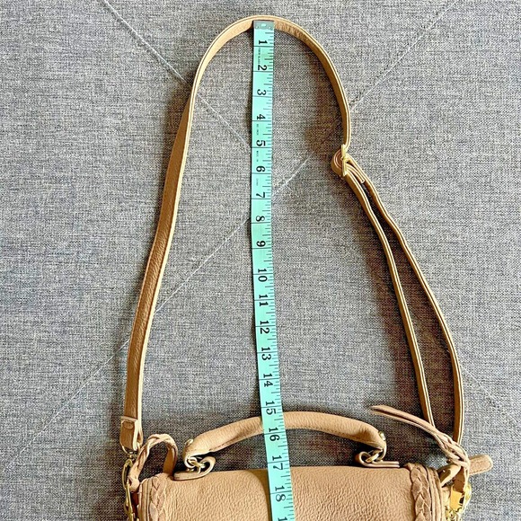 Steve Madden Crossbody Bag Tan Saddle Messenger Handbag Purse Faux Leather Suede - Picture 5 of 14